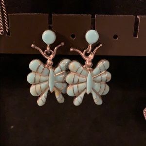 Turquoise butterfly earrings